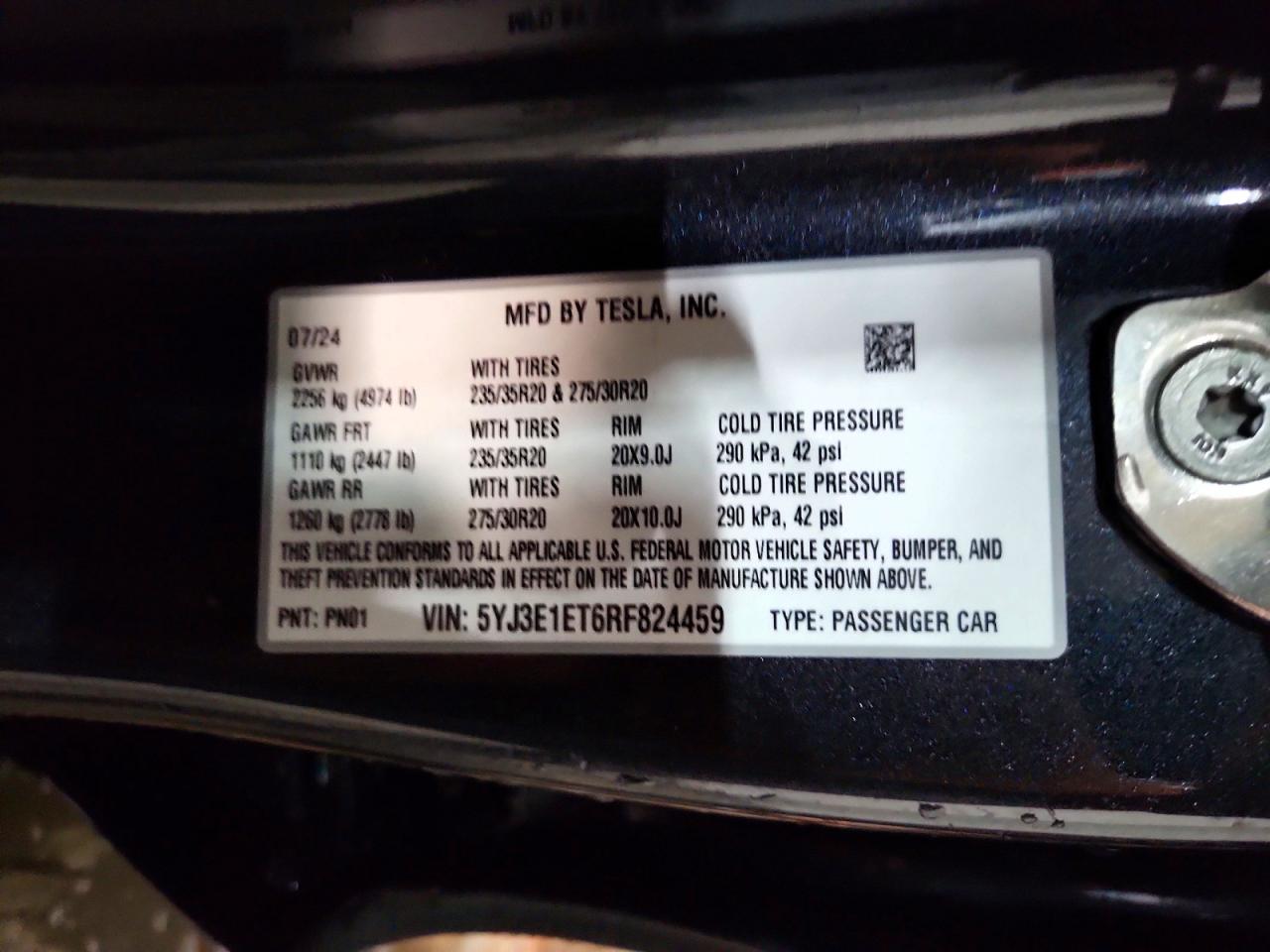 2024 TESLA MODEL 3 photo 23