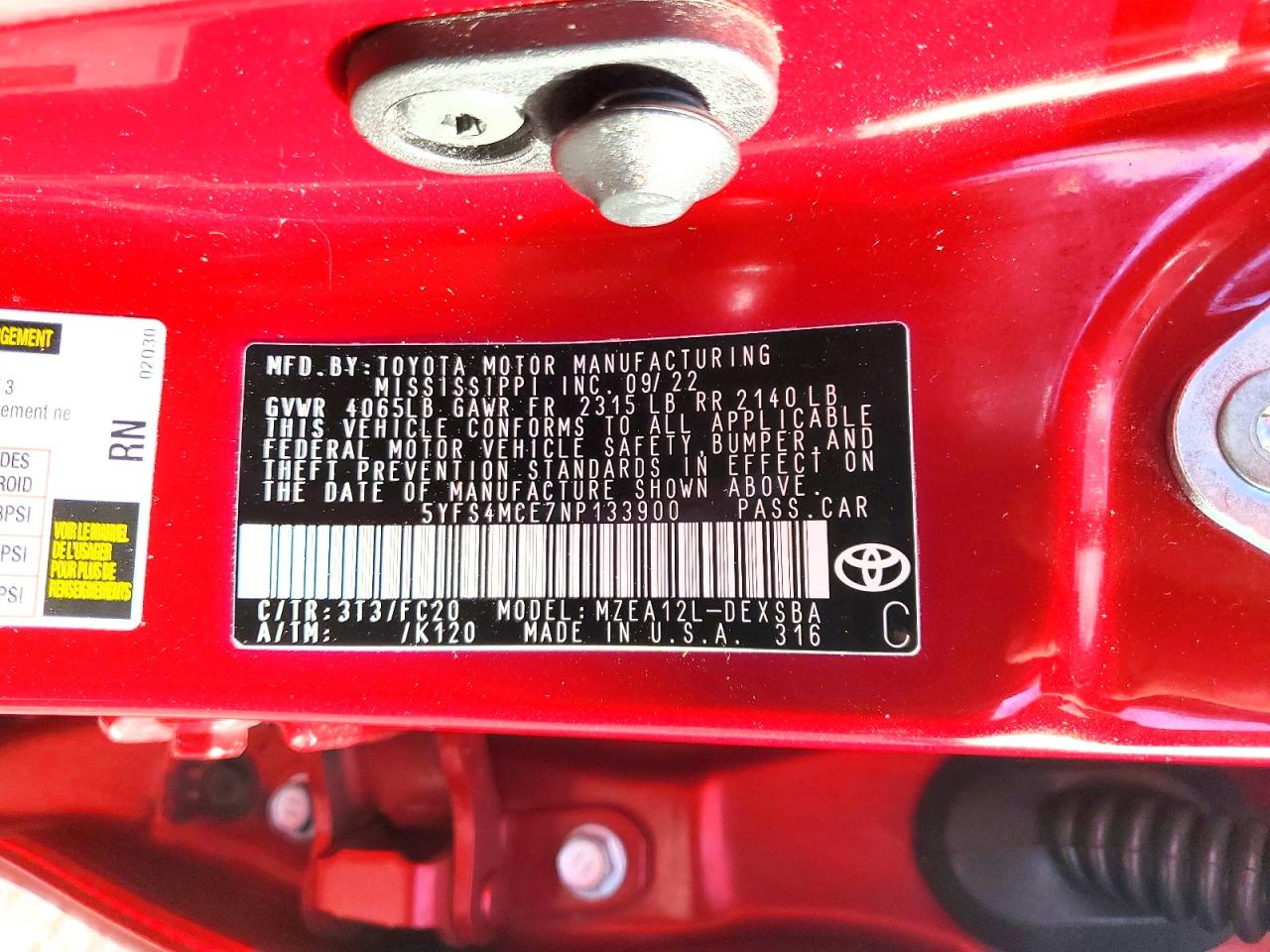 2022 TOYOTA COROLLA SE photo 12