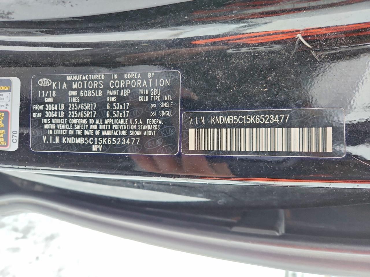 2019 KIA SEDONA LX photo 25