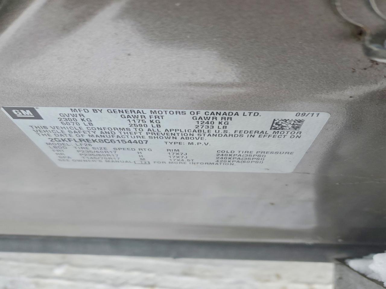 2012 GMC TERRAIN SLE photo 25