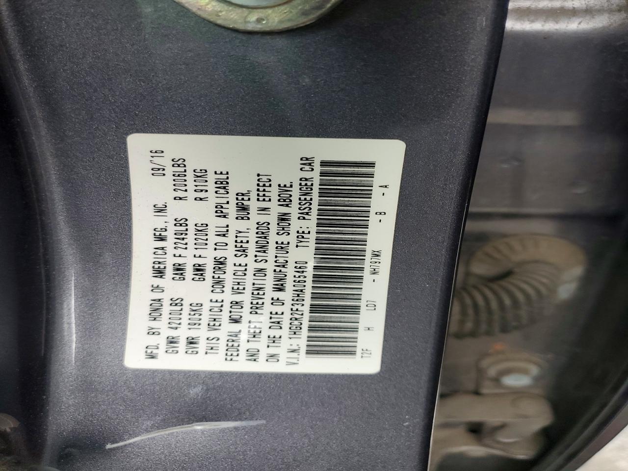 2017 HONDA ACCORD LX photo 23