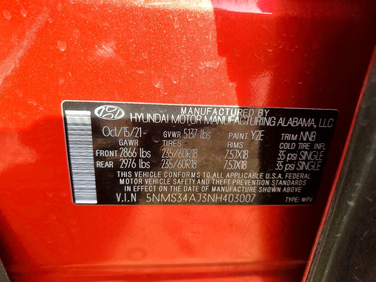 2022 HYUNDAI SANTA FE SEL photo 23