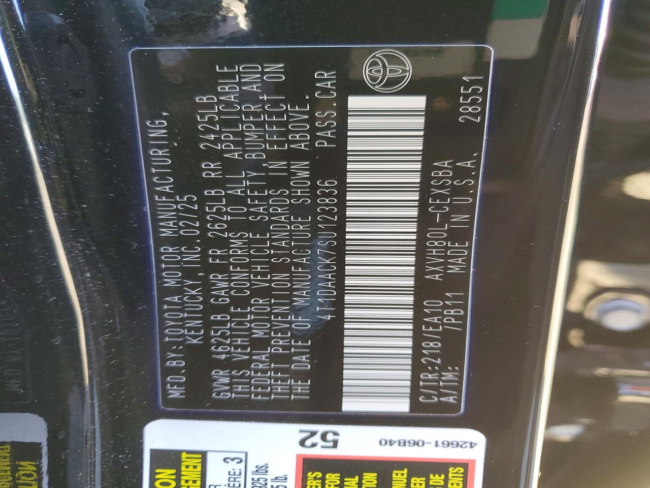 2025 TOYOTA CAMRY SE photo 12