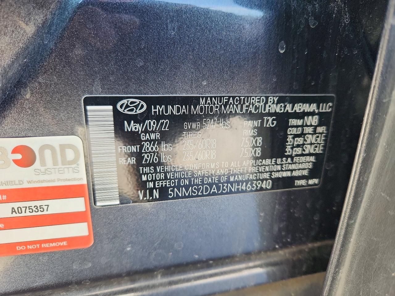 2022 HYUNDAI SANTA FE SEL photo 27