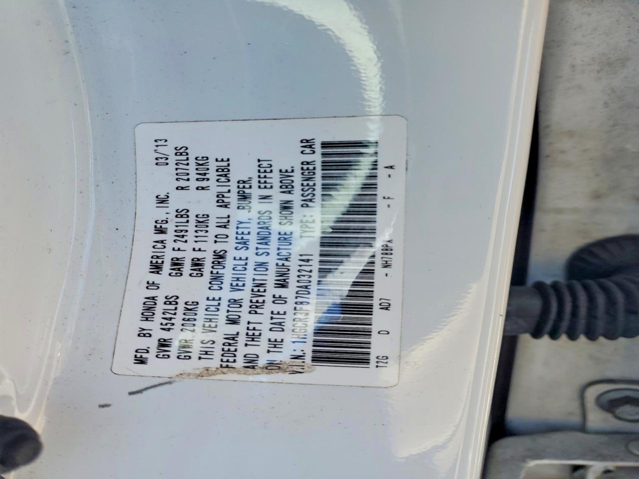 2013 HONDA ACCORD EXL photo 25