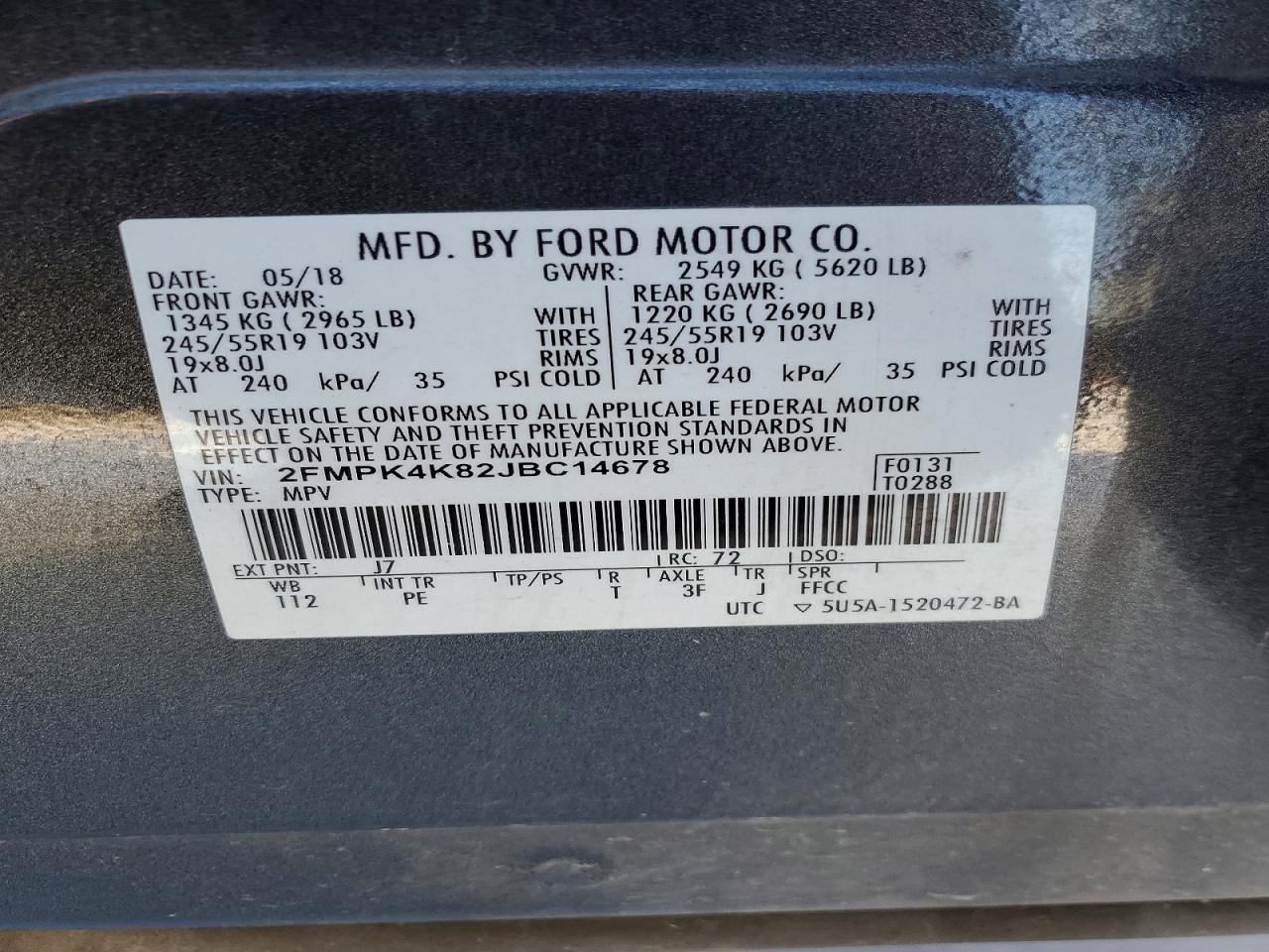 2018 FORD EDGE TITANIUM photo 37