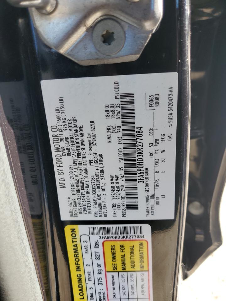 2019 FORD FUSION SE photo 23