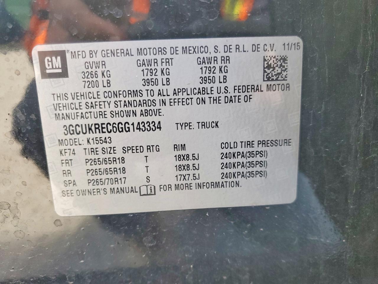 2016 CHEVROLET SILVERADO K1500 LT photo 12