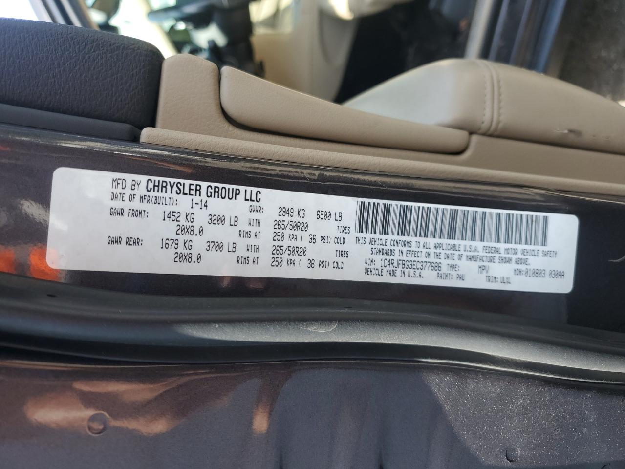 2014 JEEP GRAND CHEROKEE LIMITED photo 40