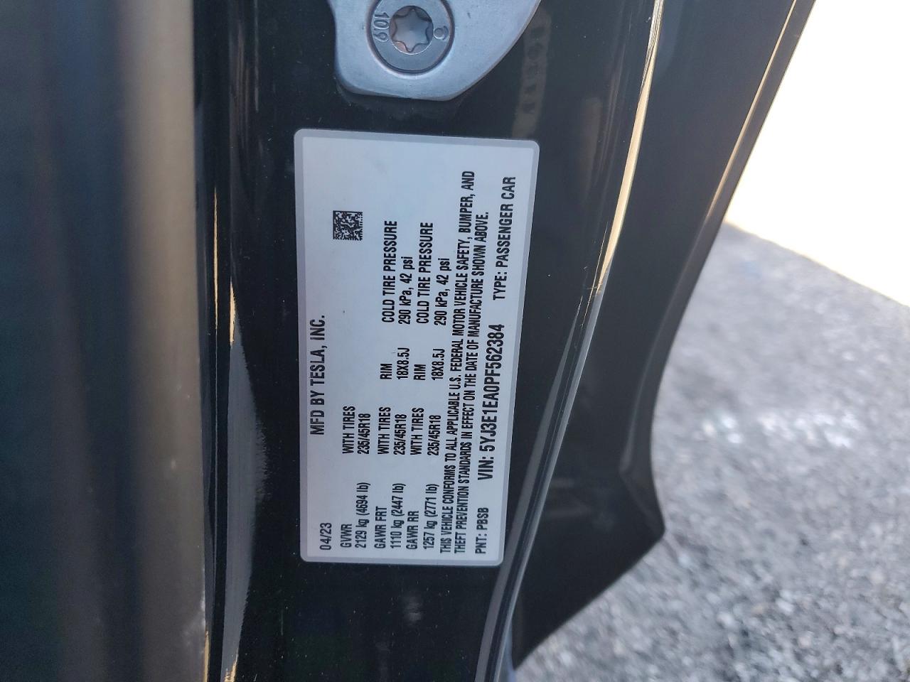 2023 TESLA MODEL 3 photo 23
