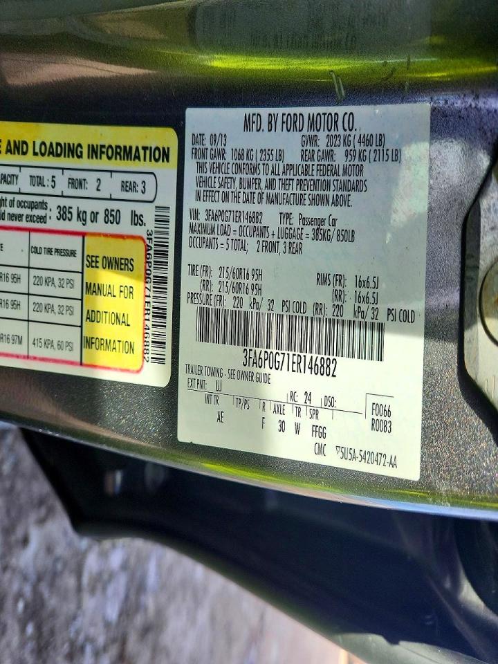2014 FORD FUSION S photo 23