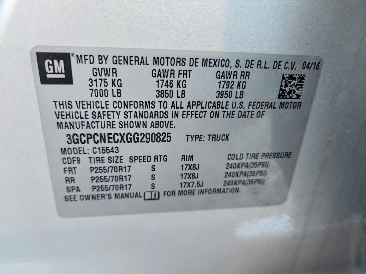 2016 CHEVROLET SILVERADO C1500 photo 34