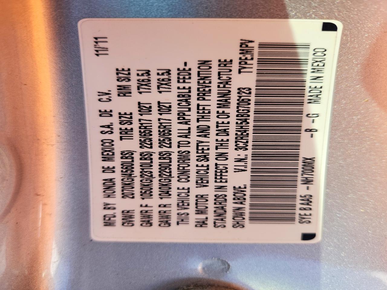 2011 HONDA CR-V photo 25