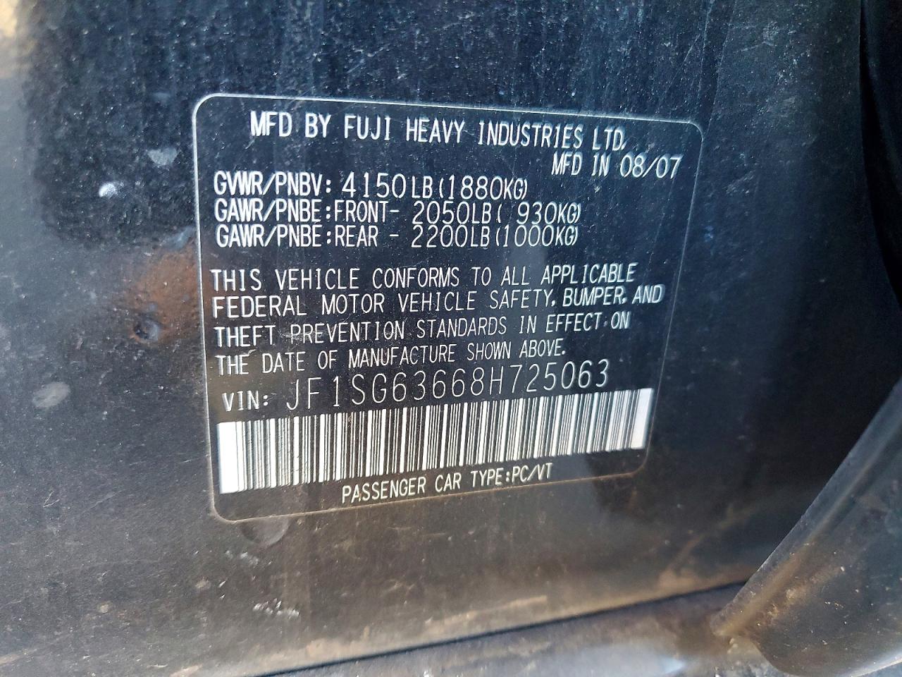 2008 SUBARU FORESTER 2.5X photo 37