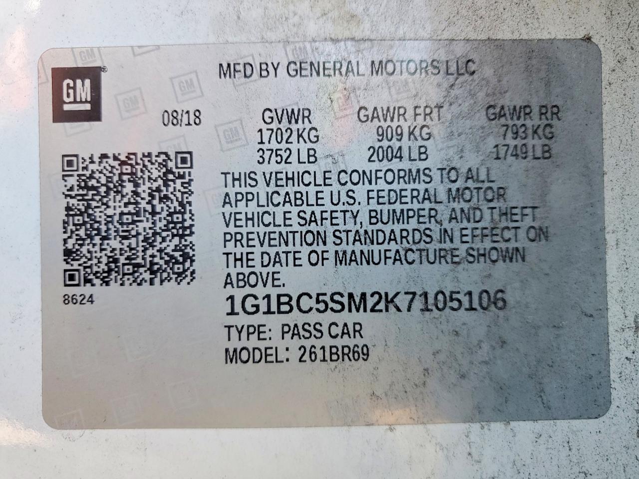 2019 CHEVROLET CRUZE LS photo 37