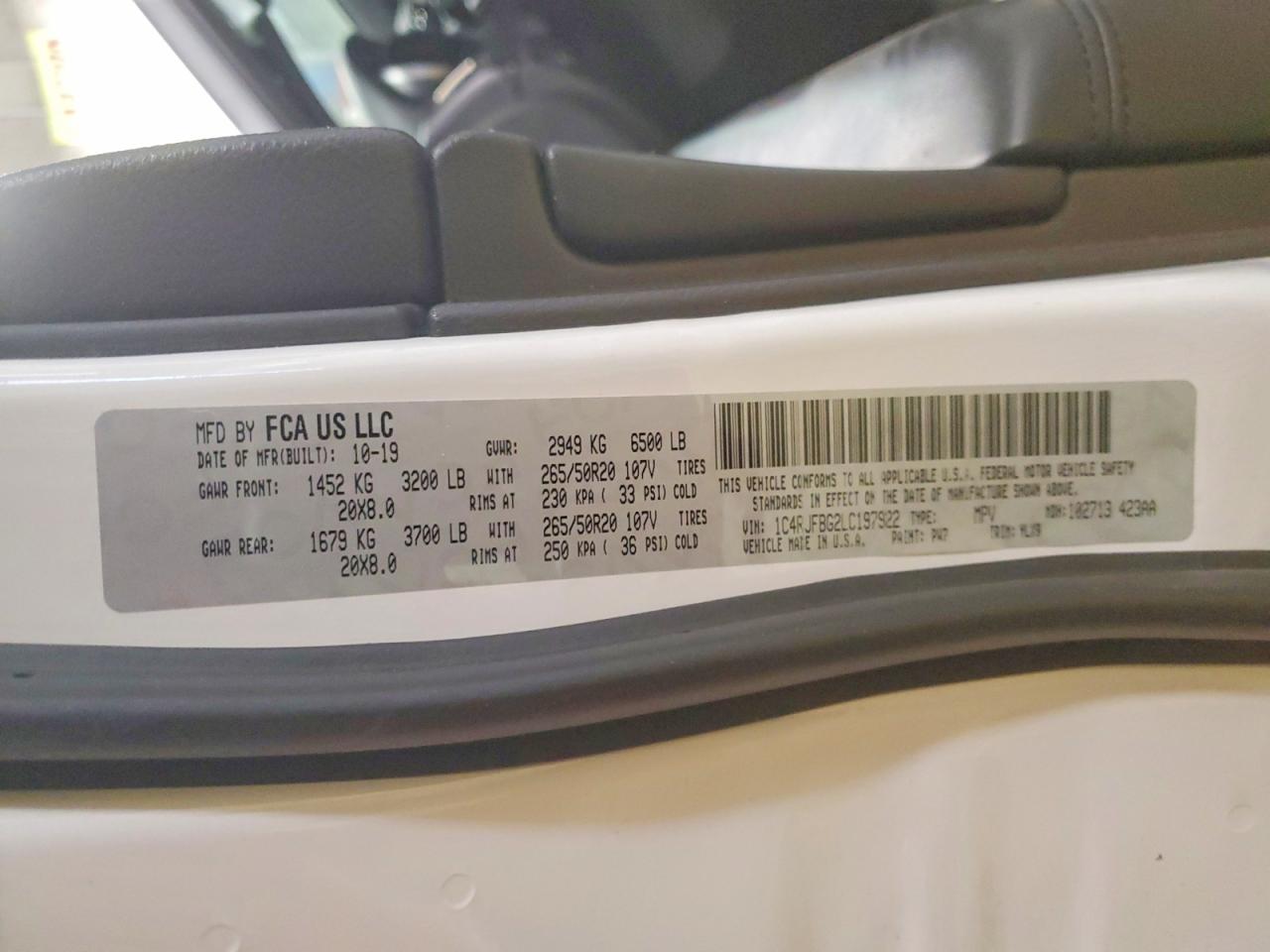 2020 JEEP GRAND CHEROKEE LIMITED photo 25