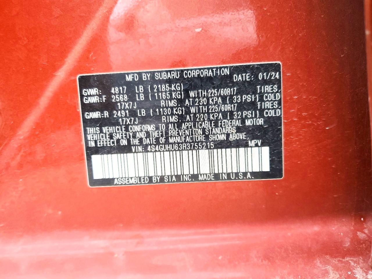 2024 SUBARU CROSSTREK WILDERNESS photo 13
