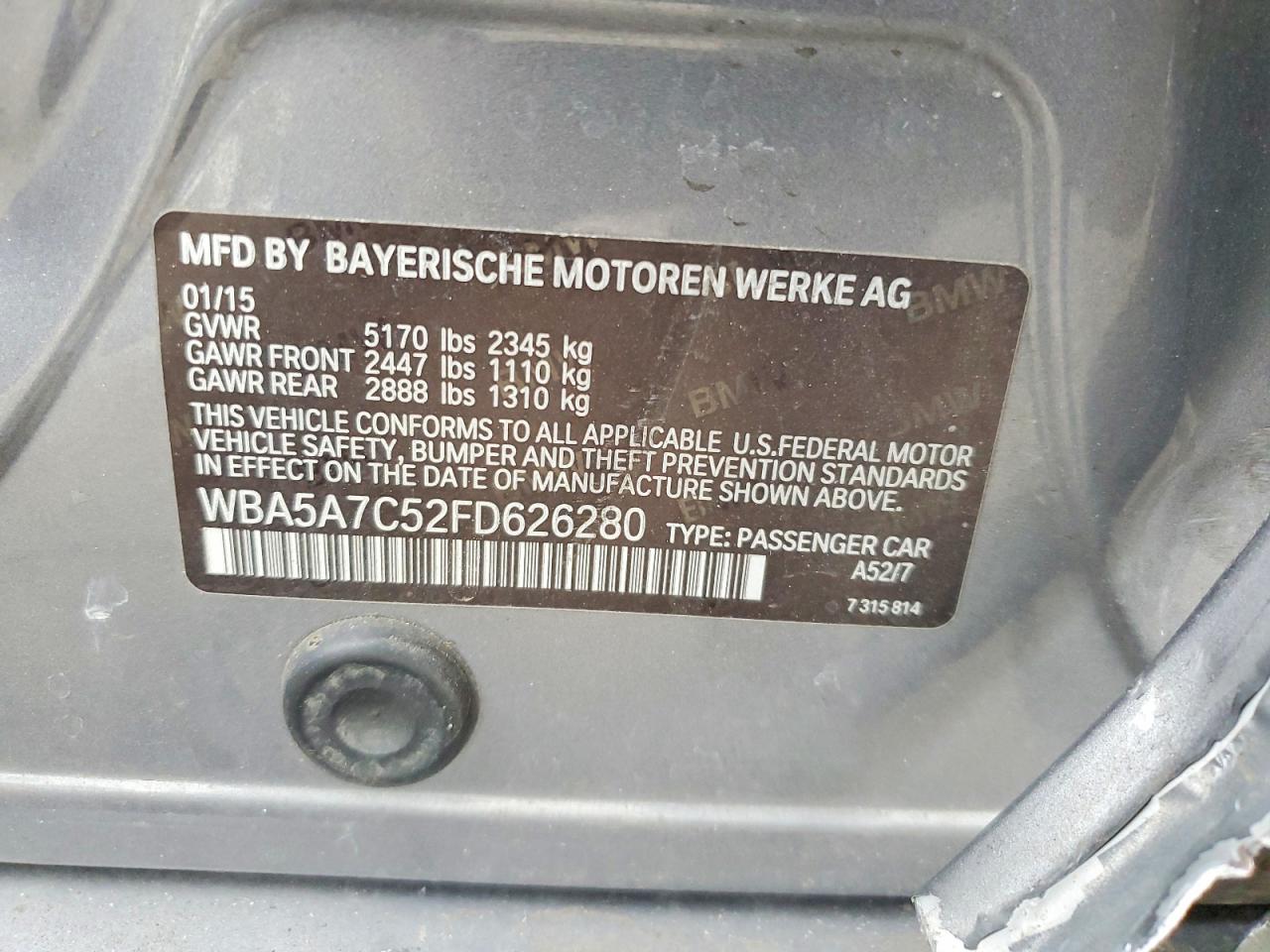 2015 BMW 528 XI photo 12