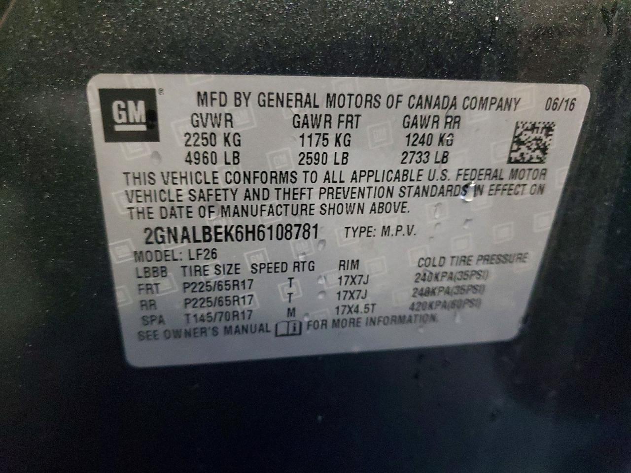 2017 CHEVROLET EQUINOX LS photo 23