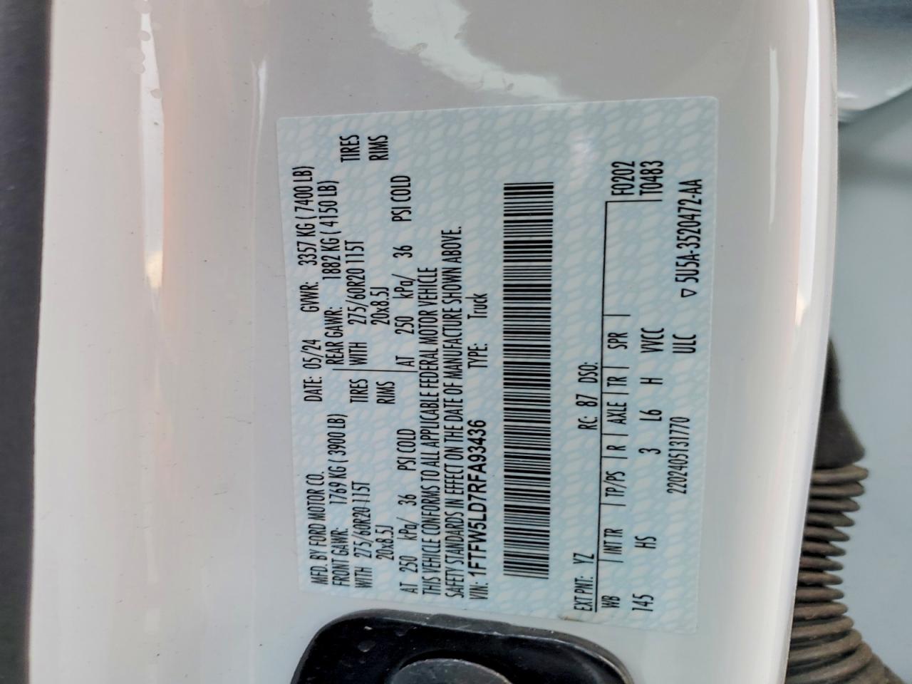 2024 FORD F150 LARIAT photo 23