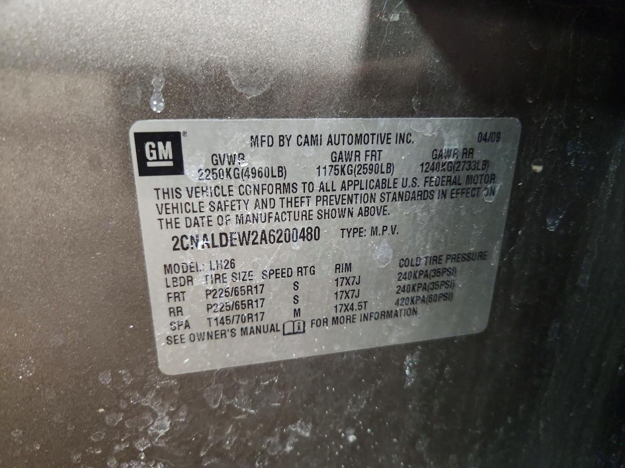 2010 CHEVROLET EQUINOX LT photo 13