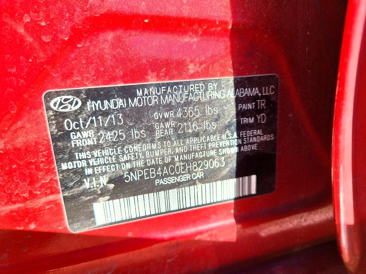 2014 HYUNDAI SONATA GLS photo 23