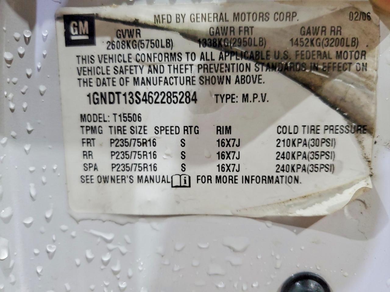 2006 CHEVROLET TRAILBLAZER LS photo 13