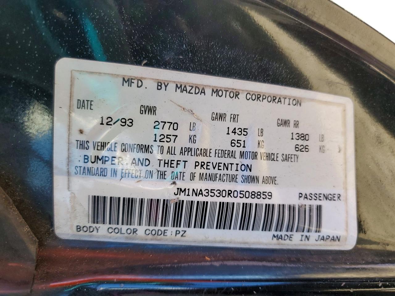1994 MAZDA MX-5 MIATA photo 12