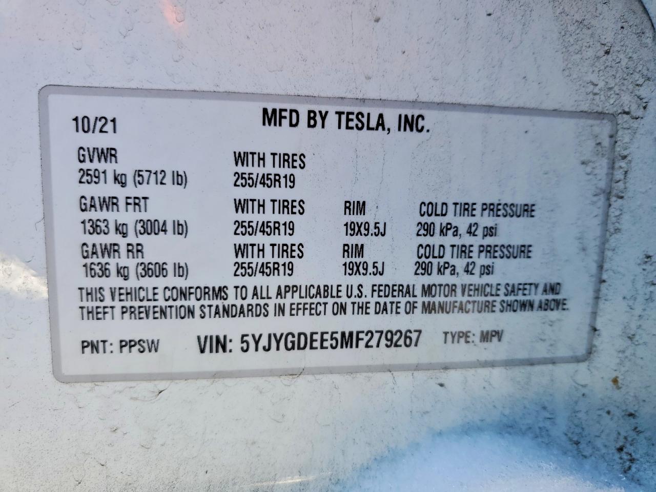 2021 TESLA MODEL Y photo 23