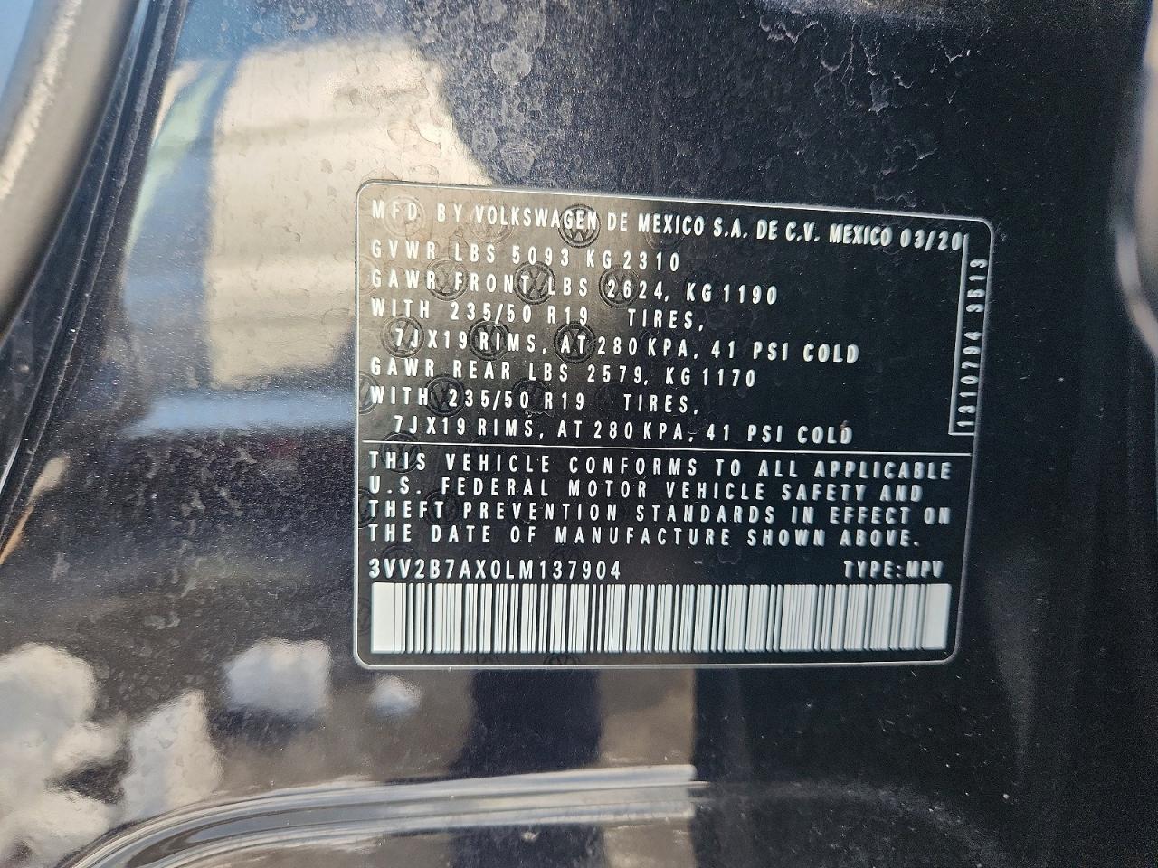2020 VOLKSWAGEN TIGUAN SE photo 13