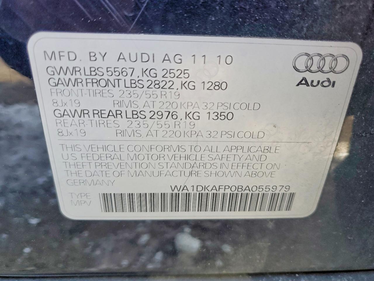 2011 AUDI Q5 PREMIUM PLUS photo 13