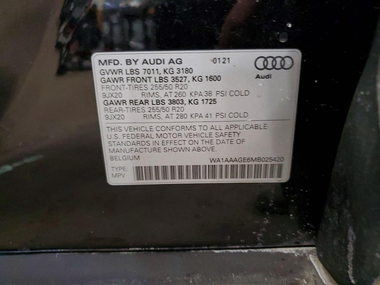 2021 AUDI E-TRON PREMIUM photo 13