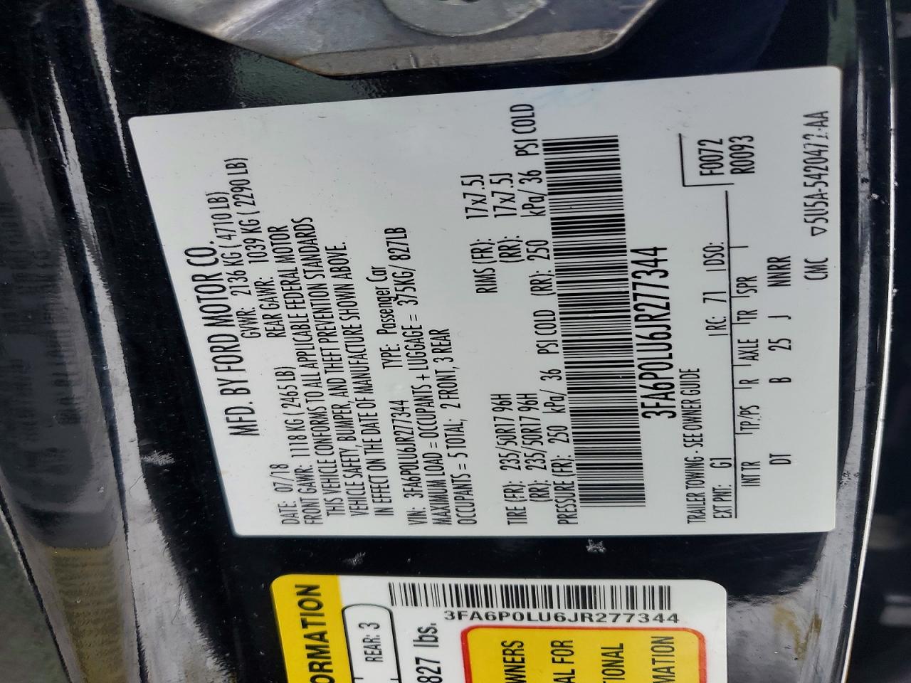 2018 FORD FUSION SE HYBRID photo 34