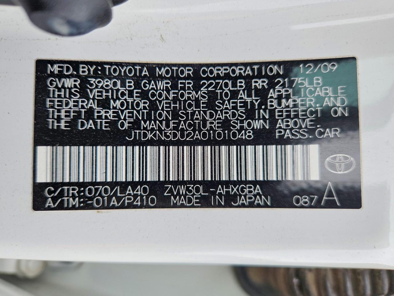 2010 TOYOTA PRIUS IV photo 37
