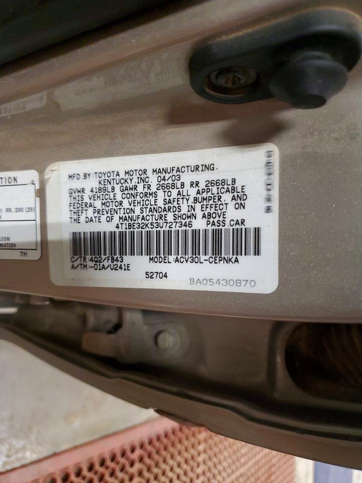 2003 TOYOTA CAMRY LE photo 34