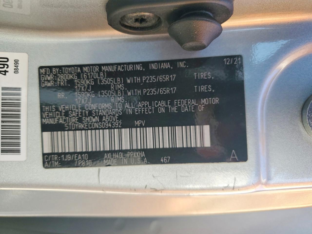 2022 TOYOTA SIENNA XLE photo 37