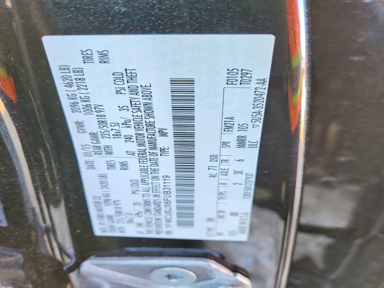 2015 FORD ESCAPE TITANIUM photo 14
