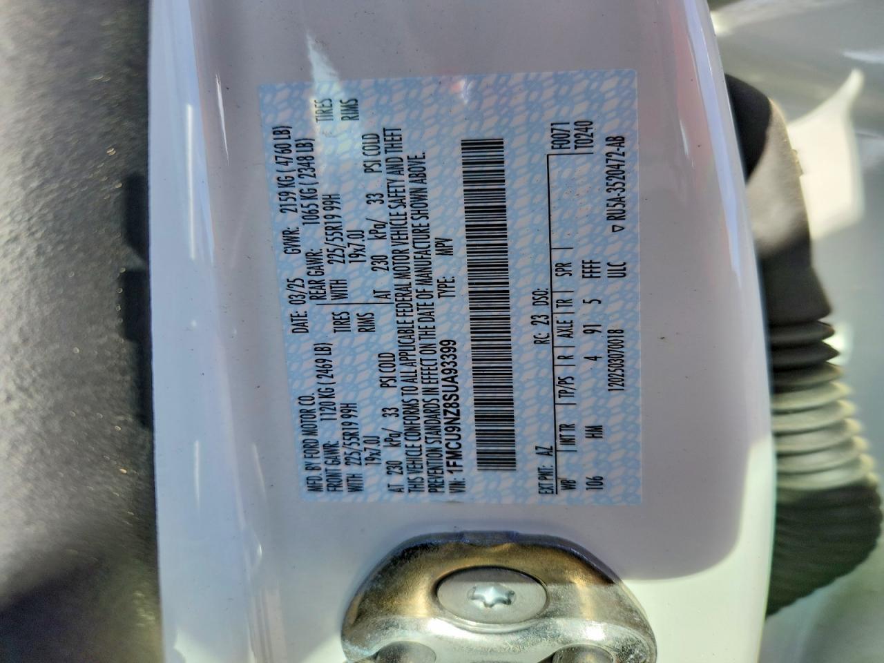 2025 FORD ESCAPE ST LINE SELECT photo 13