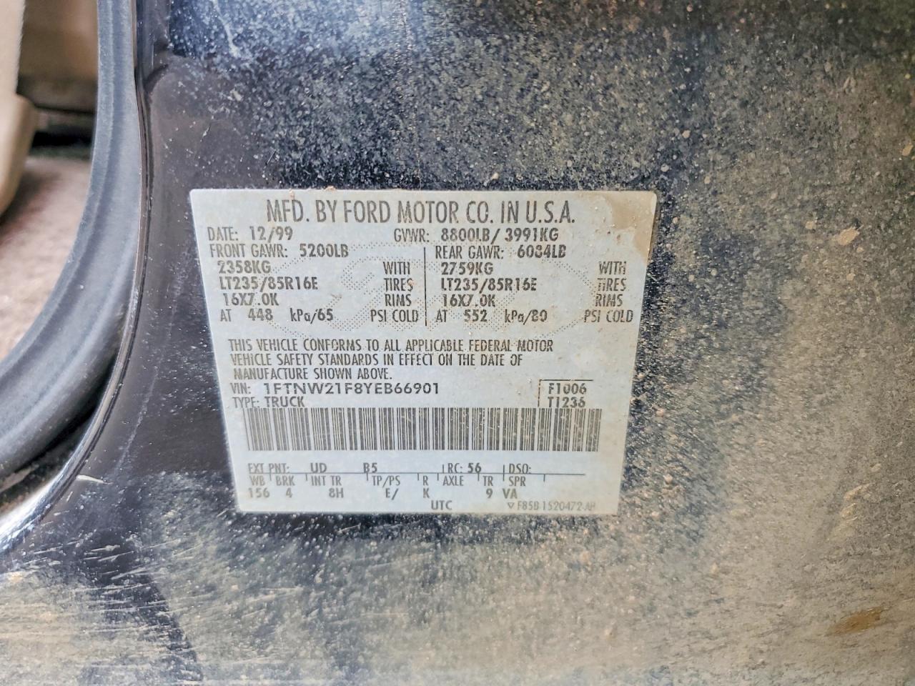 2000 FORD F250 SUPER DUTY photo 13