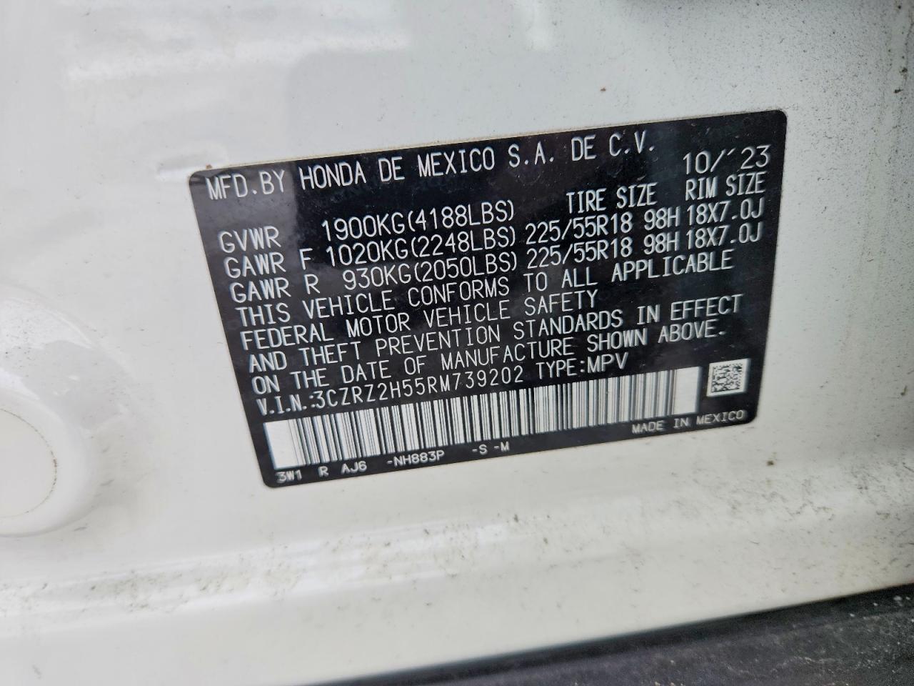 2024 HONDA HR-V SPORT photo 23