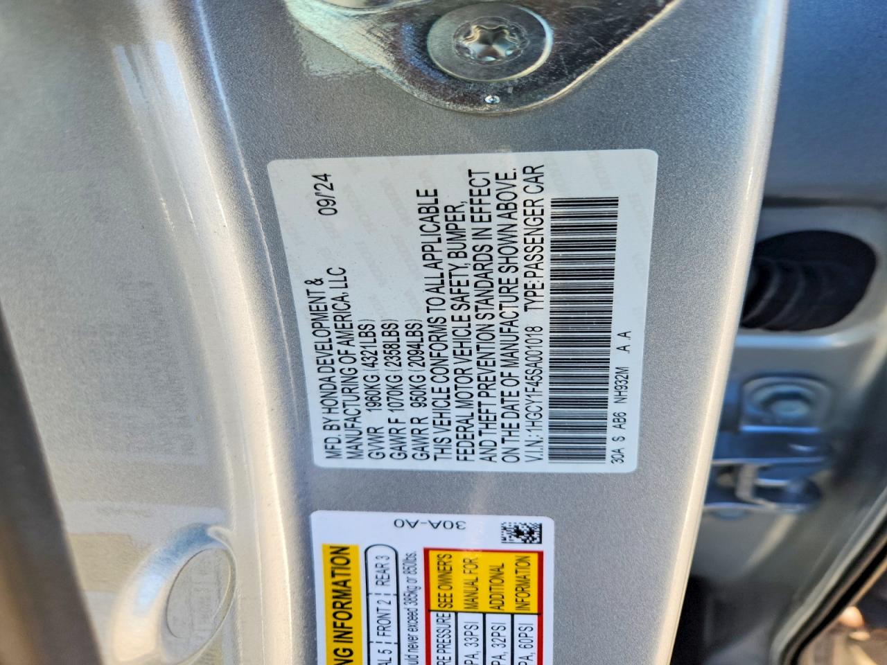 2025 HONDA ACCORD SE photo 12
