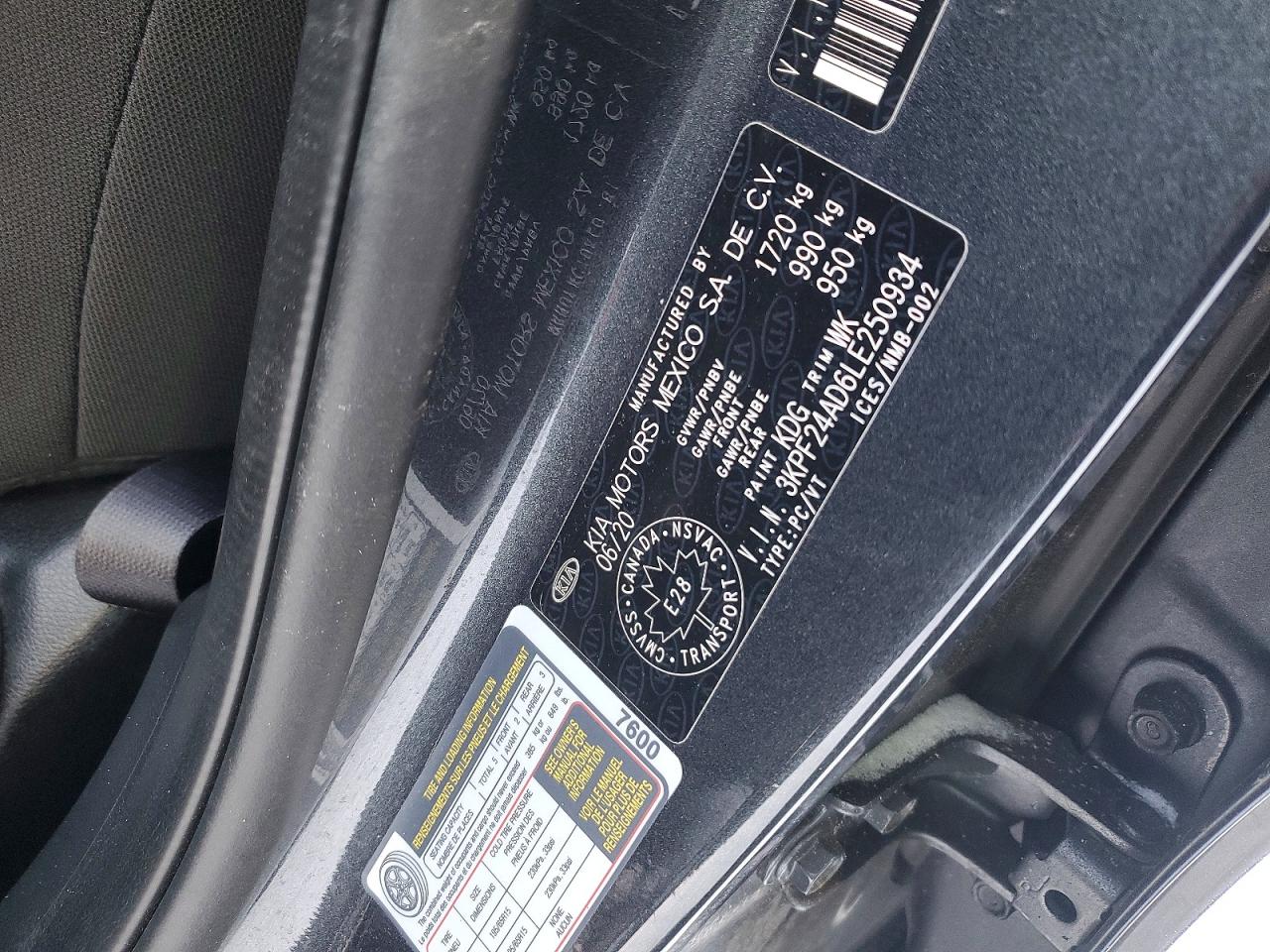 2020 KIA FORTE FE photo 25