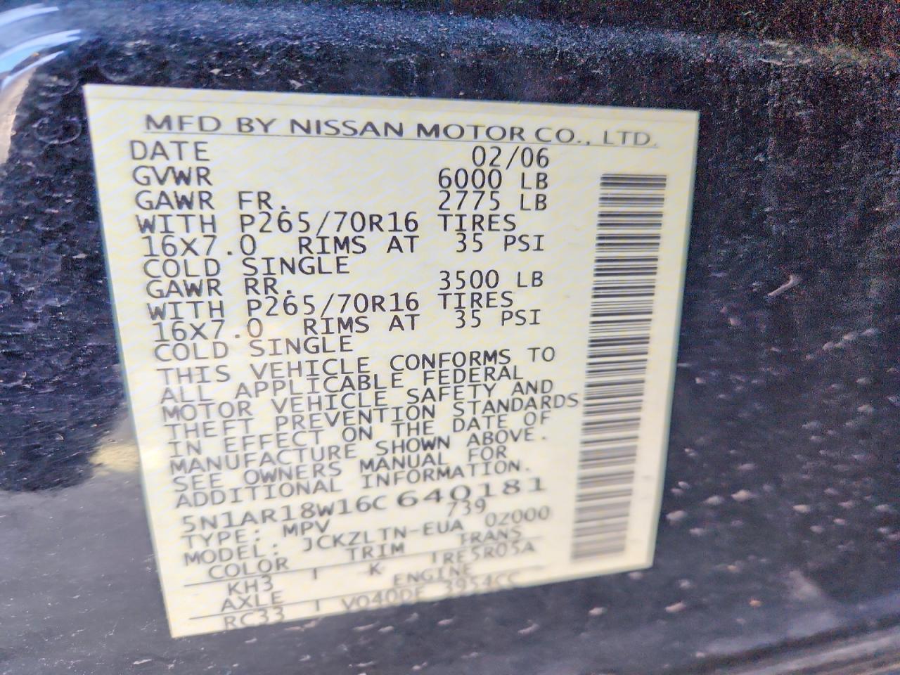 2006 NISSAN PATHFINDER LE photo 25