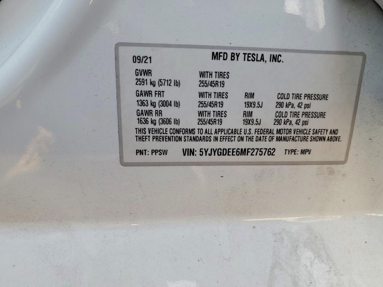 2021 TESLA MODEL Y photo 13