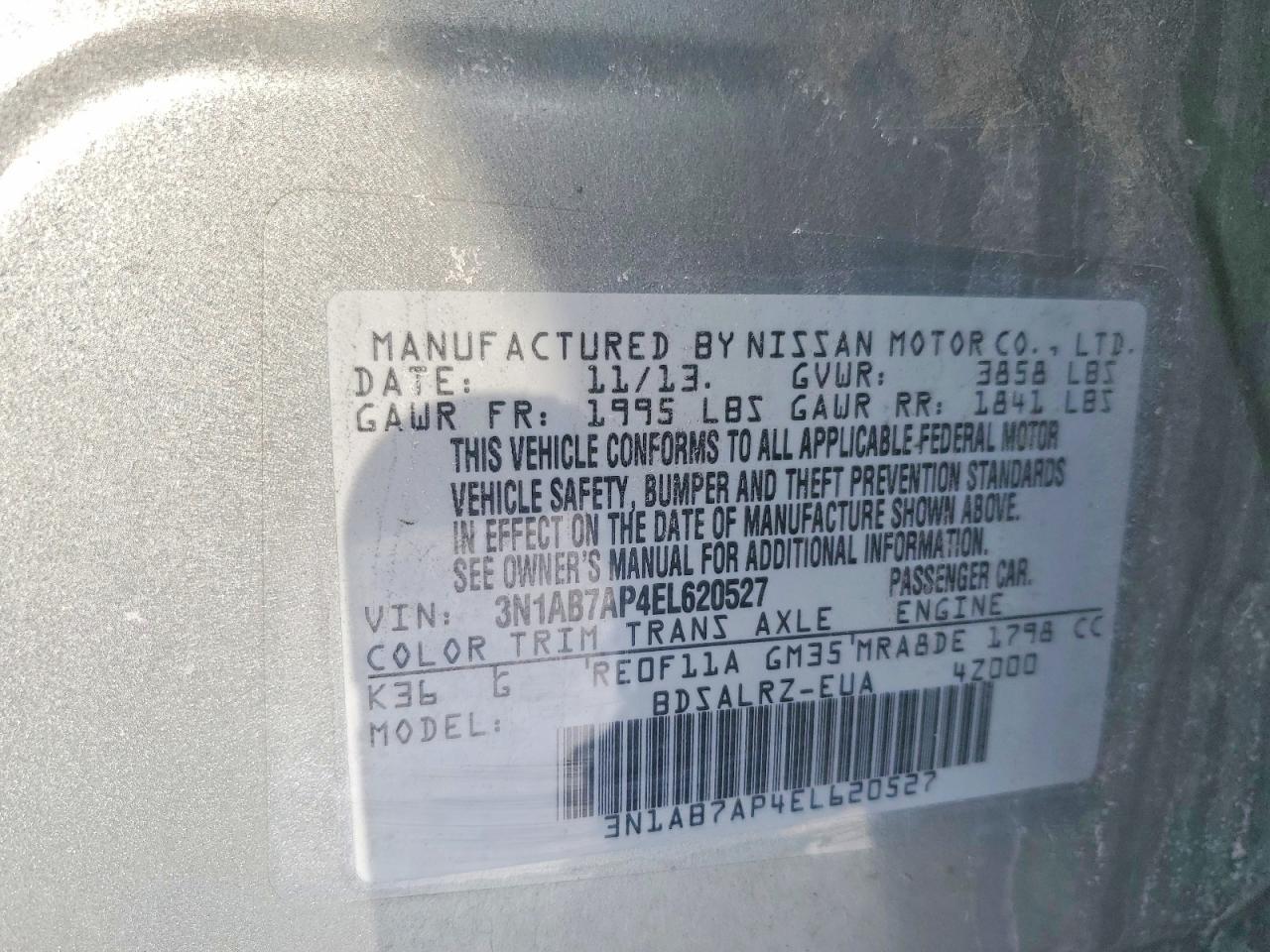 2014 NISSAN SENTRA S photo 34