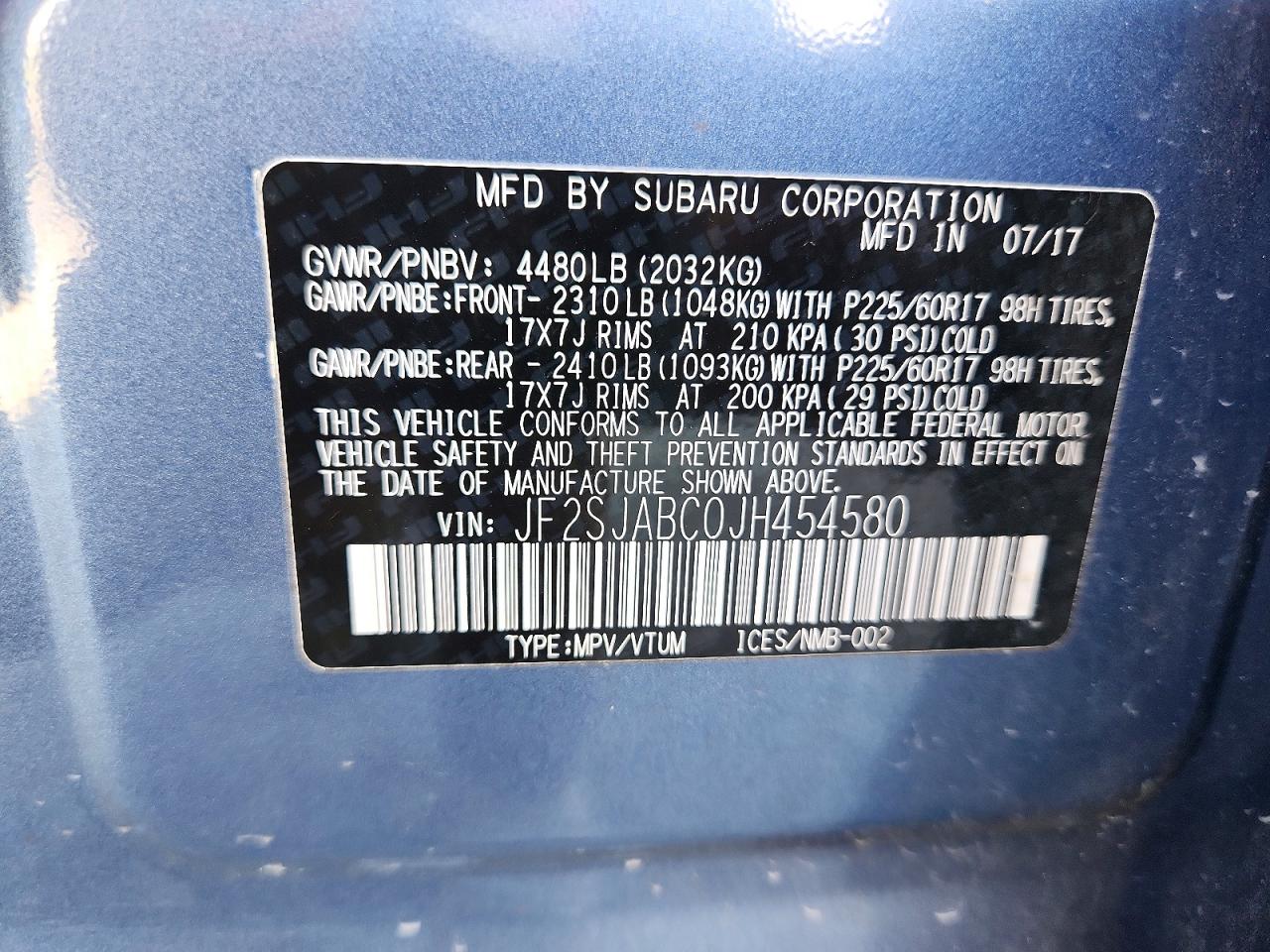 2018 SUBARU FORESTER 2.5I photo 13
