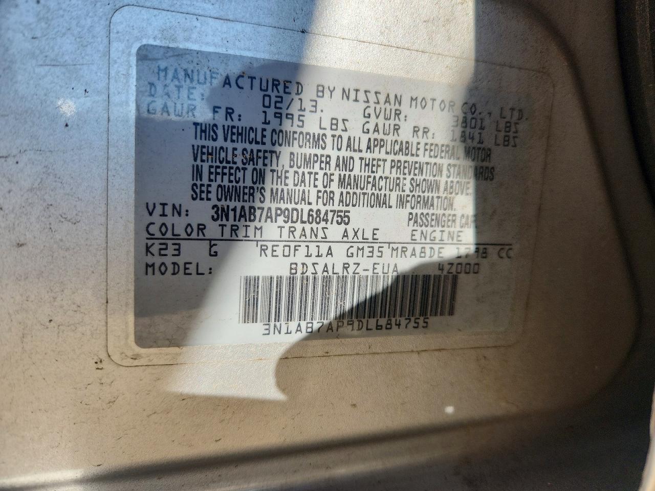 2013 NISSAN SENTRA S photo 23