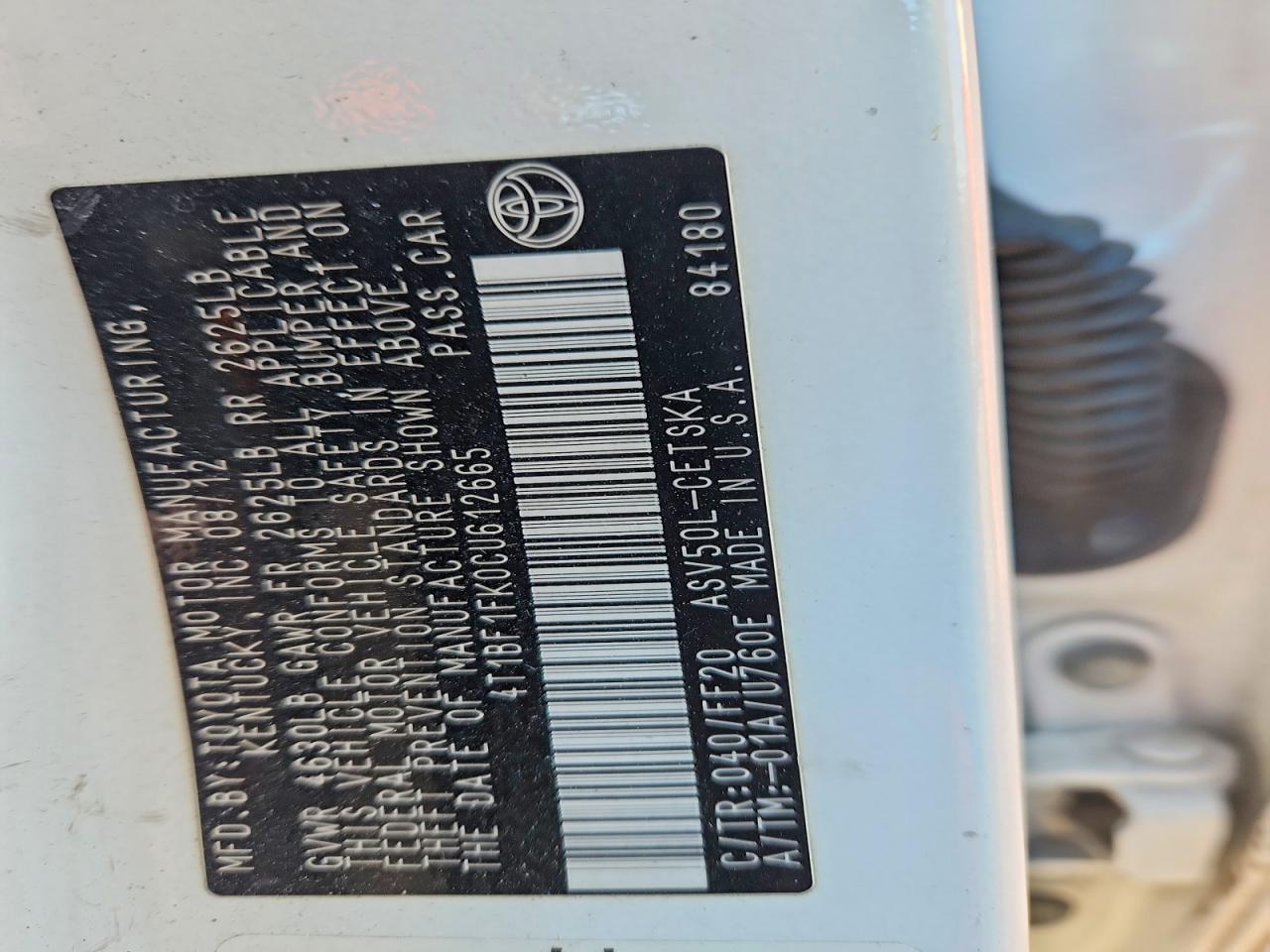 2012 TOYOTA CAMRY SE photo 23
