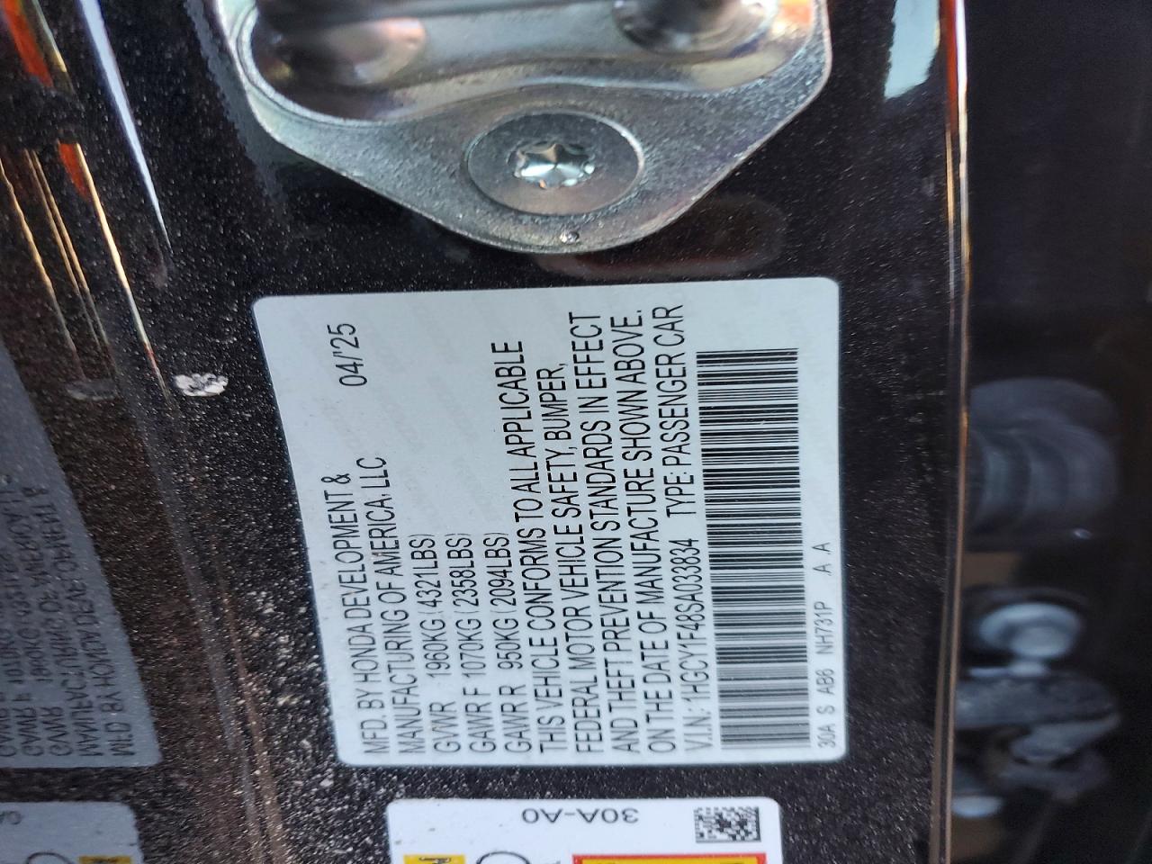 2025 HONDA ACCORD SE photo 23