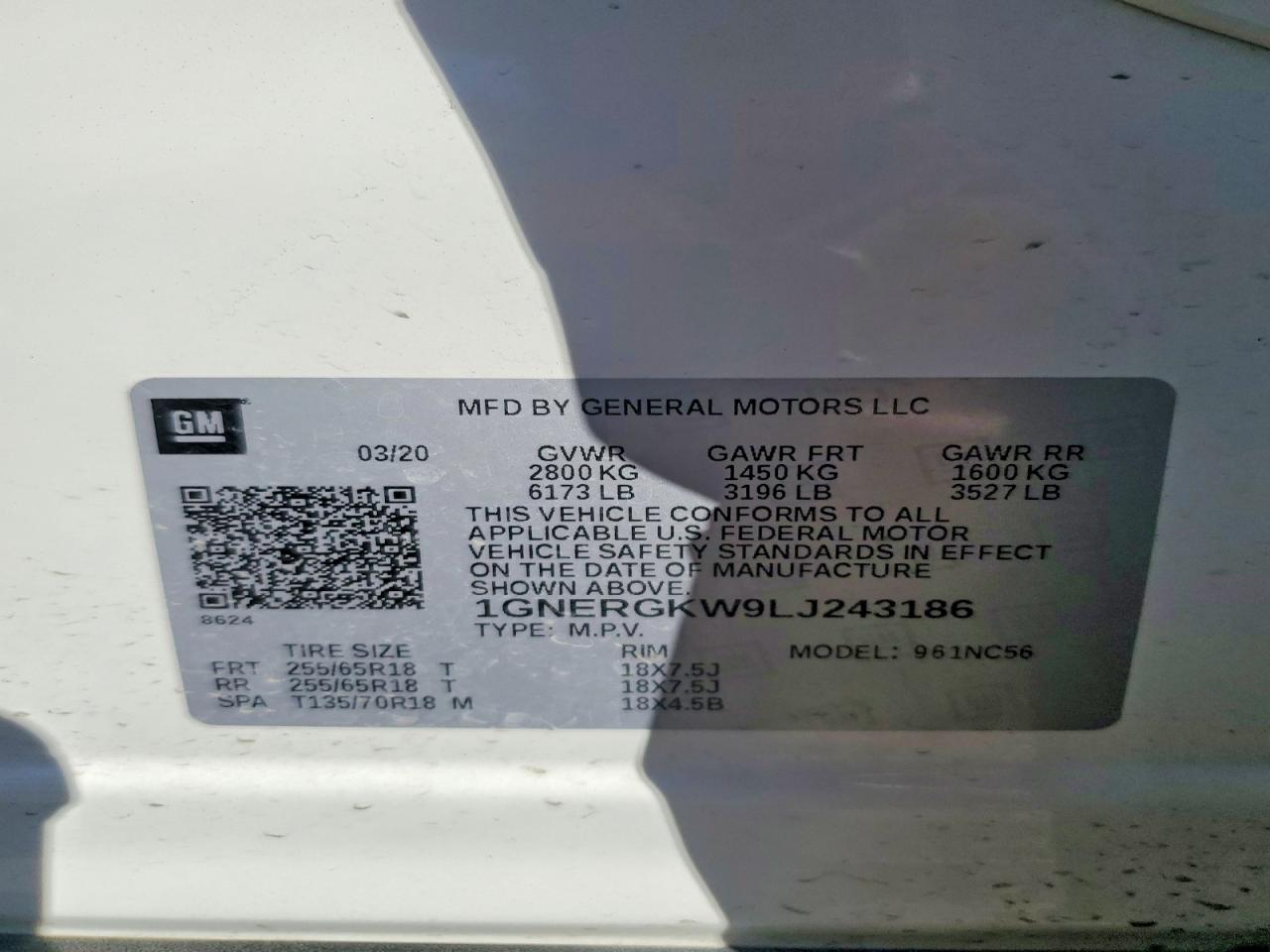 2020 CHEVROLET TRAVERSE LT photo 12
